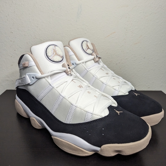 Nike Air Jordan 6 Rings Black Fossil Stone 322992-112 Mens Size 14 Sneakers - Picture 6 of 10